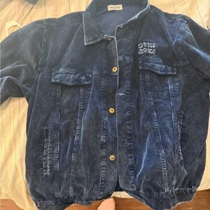 Miu Miu Dark Blue Corduroy Jacket